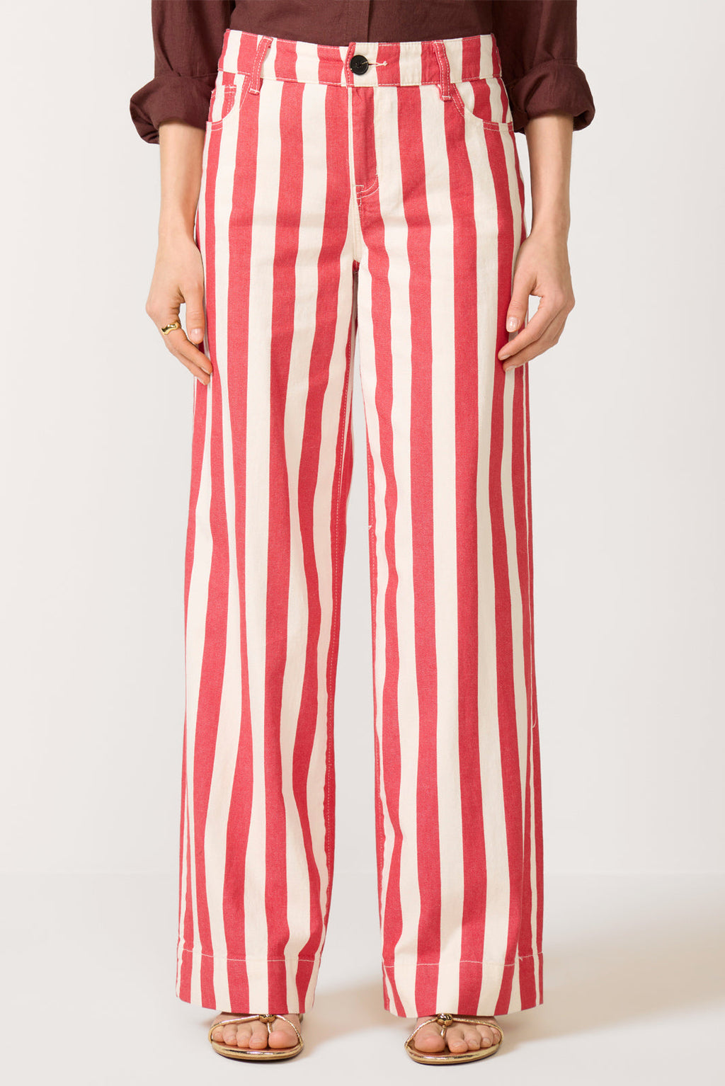 Maker Wide Leg Stripe Pant