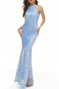 Elegant Formal Gradual Change Zipper Mandarin Collar Evening Dress Dresses(4 Colors)