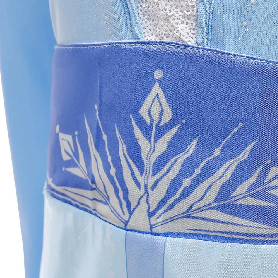 2025 Girls Dress Elsa 2 Kids Princess Cosplay Costume Fancy Children Gowns Vestidos Snow Queen Girl Carnival Costume