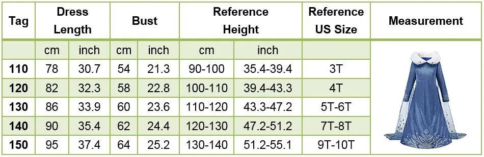 Anna Elsa Costume Children Princess Dress for Girls Kids Cosplay Snow White Christmas Carnival Party Disguise Outfit