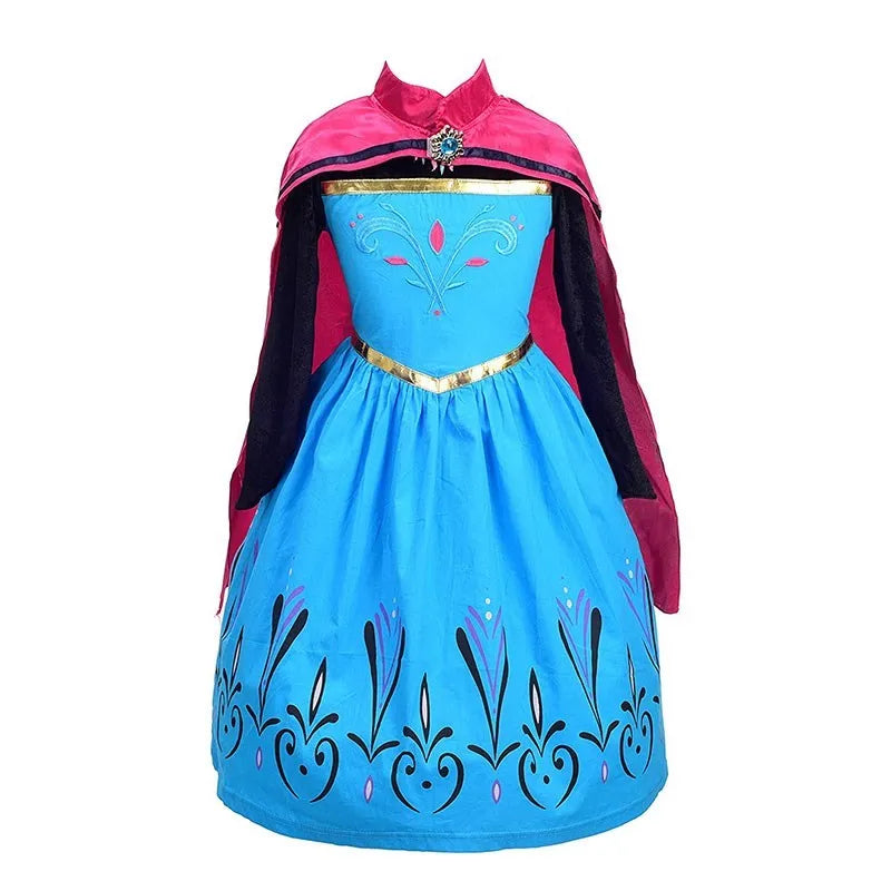 Kids Belle Costume Girl Halloween Princess Cosplay Party Dress Children Rapunzel Cinderella Anna Elsa Encanto Birthday Clothes