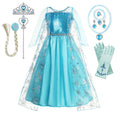 Girls Snow Queen Elsa Kids Costumes for Girl 2025 Carnival Party Prom Gown Robe-Playing Children Clothing Toddler Princess Dress