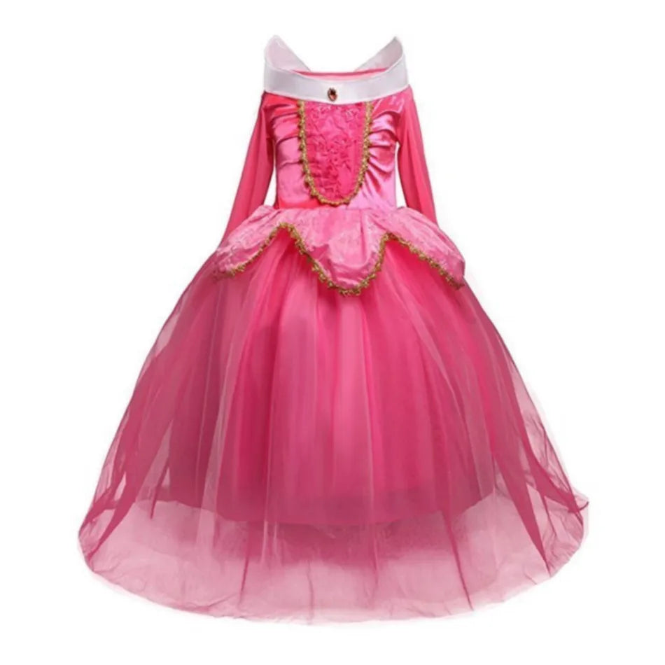 Kid Snow White Cinderella Rapunzel Elsa Belle Costume Girl Halloween Christmas Carnival Dress Children Princess Evening Gown