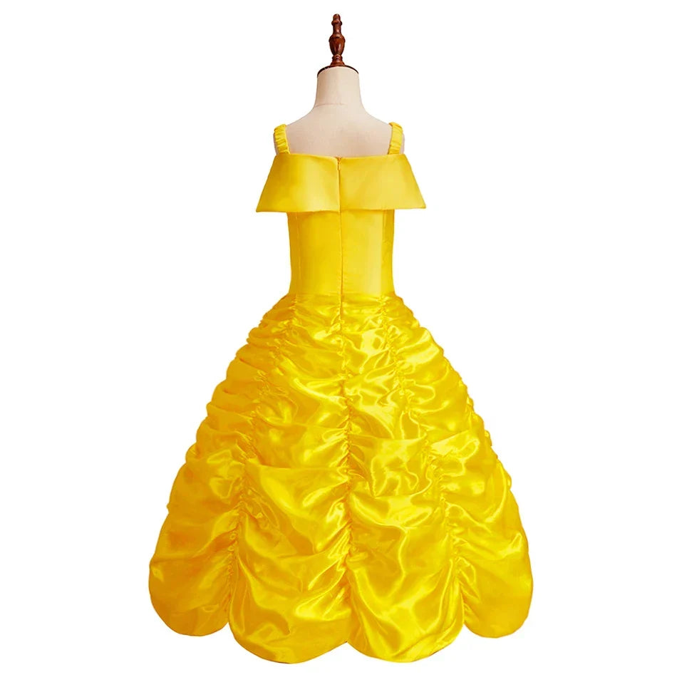 Girl Anna Elsa Dress Kids Halloween Cosplay Costume Children Princess Dresses Carnival Birthday Elegant Party Clothes 3-10 Years