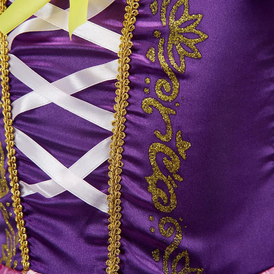 Girls Costume Children Cosplay Princess Dress Kids Halloween Birthday Pageant Party Rapunzel Dress Girl Carnival Tangled Clothes