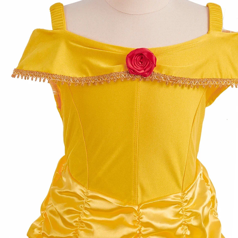 Anna Elsa Costume Children Princess Dress for Girls Kids Cosplay Snow White Christmas Carnival Party Disguise Outfit