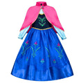 Frozen Anna Princess Girl Dress Halloween Cosplay 2026 Party Costume Snow Queen Princess Clothes Children Outfit 2-10 Y