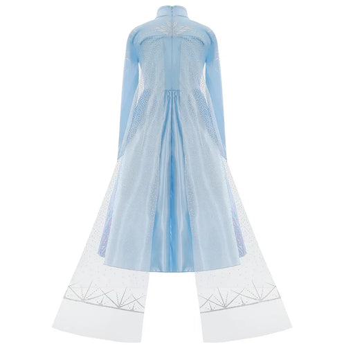2026 Elsa Kids Princess Costume For Girl Birthday Party Long Sleeve Halloween Cosplay Carnival Clothing Kids Dress For Girls