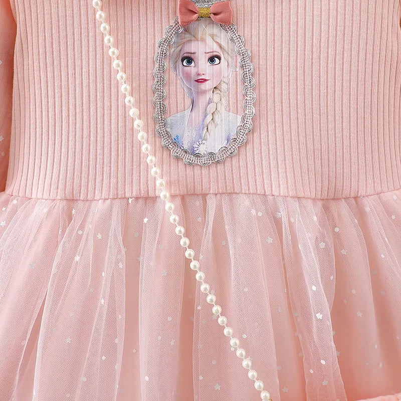 Elsa Princess Dress Baby Girls Dress Kids Dress Party Long-sleeved For Children Frozen Formal Evening Dress 3-8Y