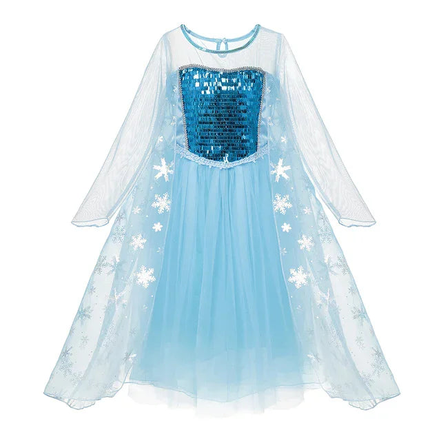 Girls Elsa Anna Dress Children Princess Carnival Dress Kids Jasmine Rapunzel Pageant Flower Disguise Cosplay Christmas Costume