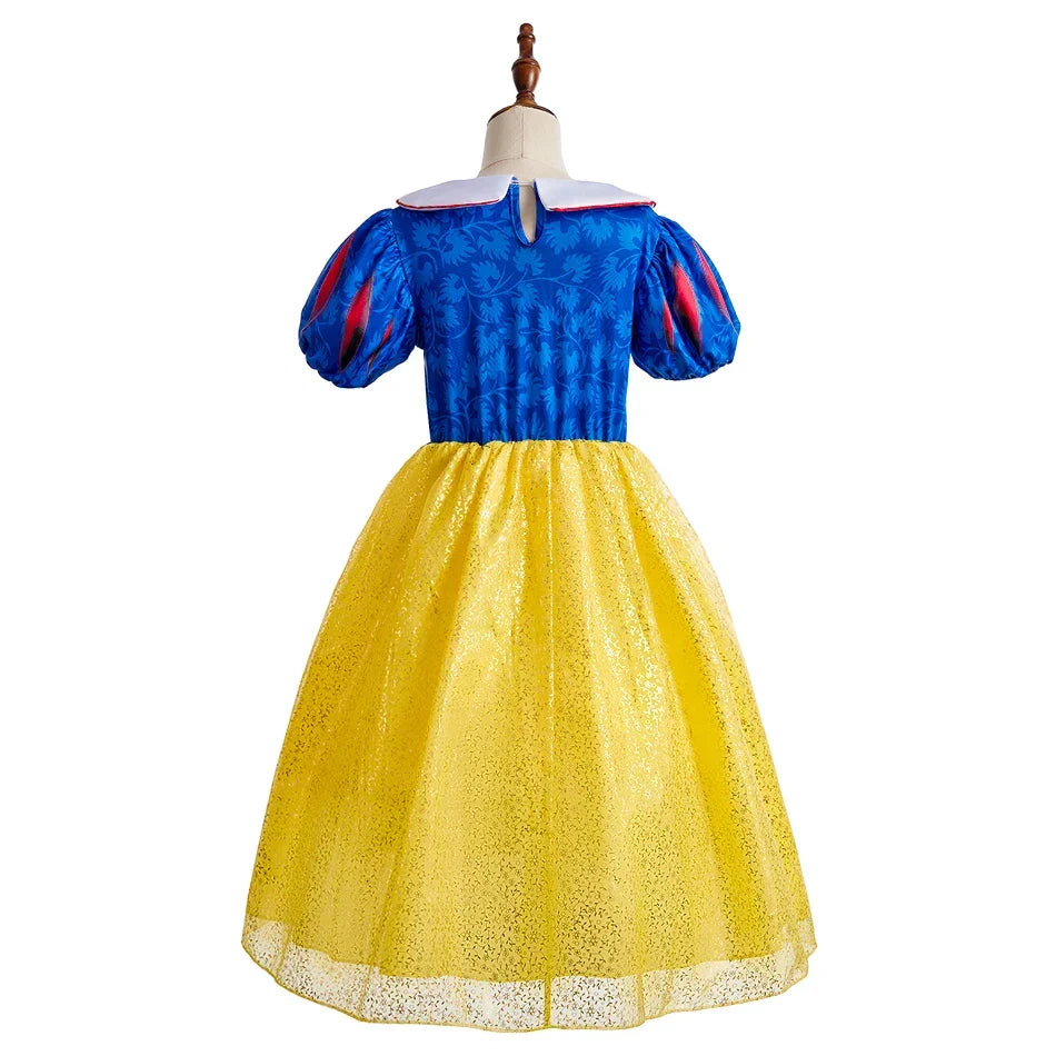Anna Elsa Costume Children Princess Dress for Girls Kids Cosplay Snow White Christmas Carnival Party Disguise Outfit