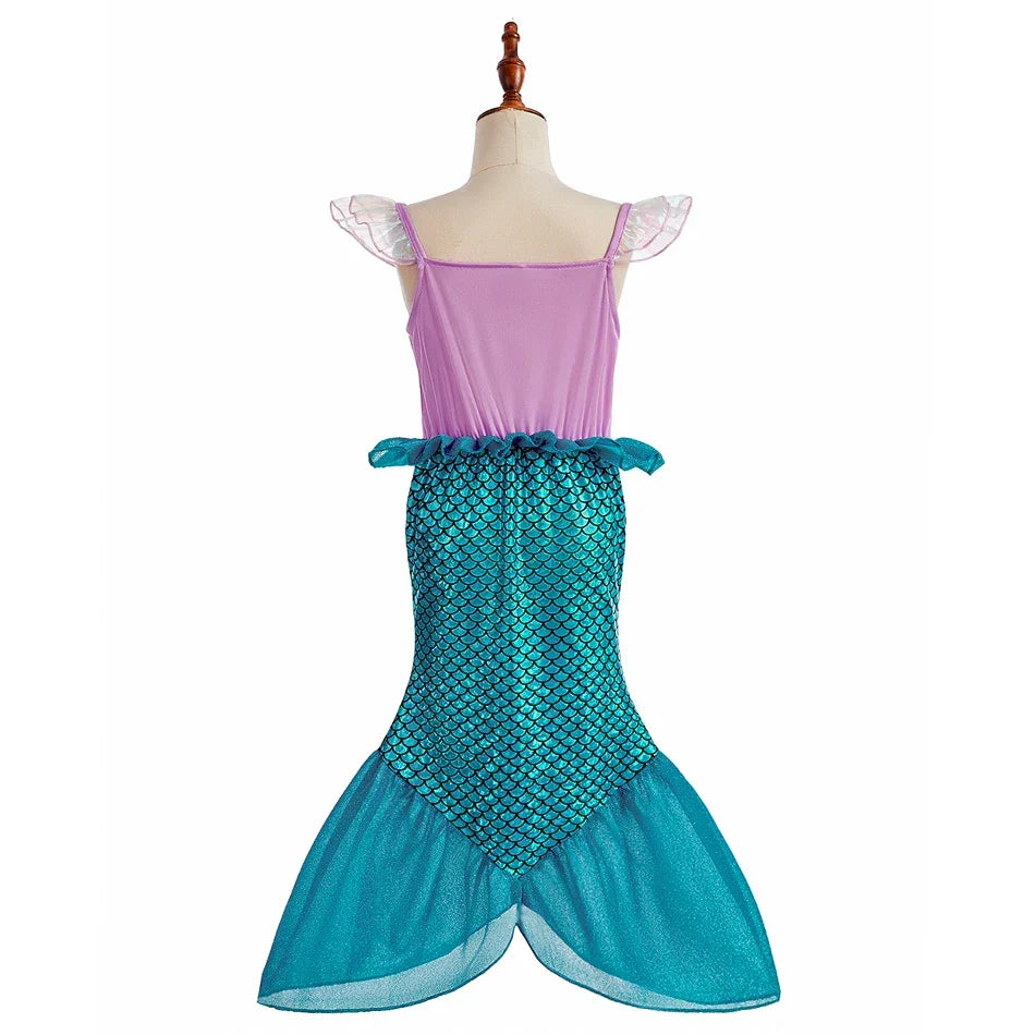 Girls Elsa Anna Dress Children Princess Carnival Dress Kids Jasmine Rapunzel Pageant Flower Disguise Cosplay Christmas Costume