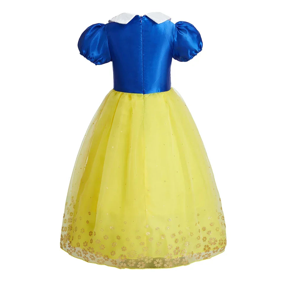 Girl Anna Elsa Dress Kids Halloween Cosplay Costume Children Princess Dresses Carnival Birthday Elegant Party Clothes 3-10 Years