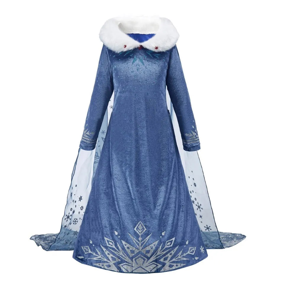 Kid Snow White Cinderella Rapunzel Elsa Belle Costume Girl Halloween Christmas Carnival Dress Children Princess Evening Gown