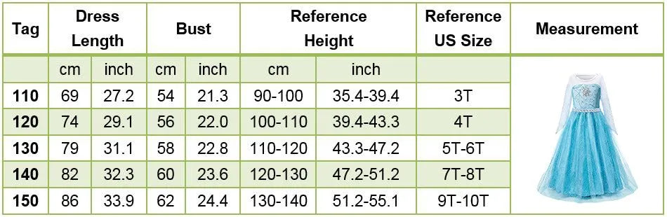 Girl Anna Elsa Dress Kids Halloween Cosplay Costume Children Princess Dresses Carnival Birthday Elegant Party Clothes 3-10 Years