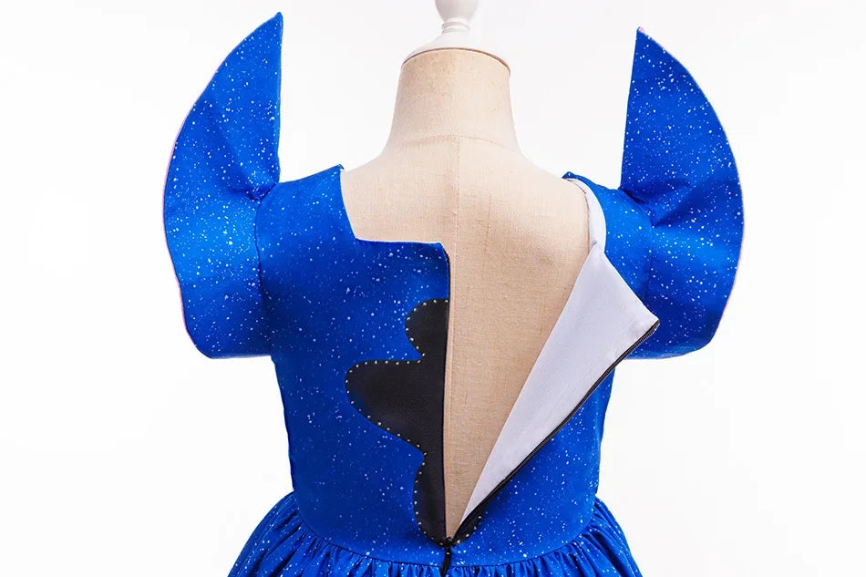 Girls Stitch Cosplay Dress Cute Cartoon Movie Style Costume for Halloween Carnival Stage Performances & Kids' Dress-Up
