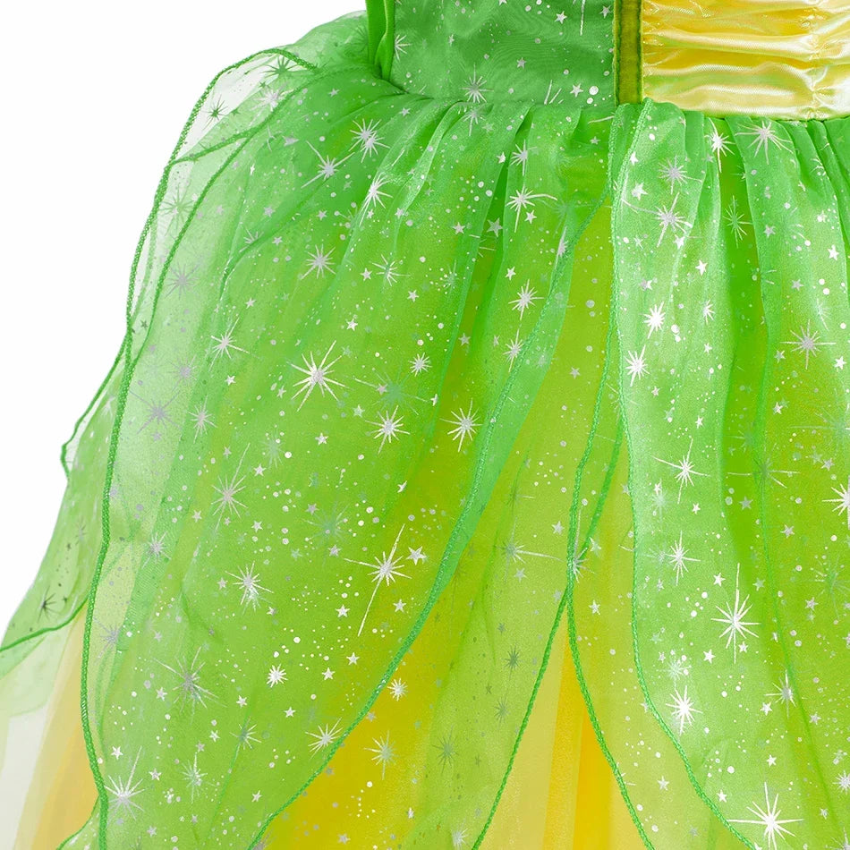 Kids Belle Costume Girl Halloween Princess Cosplay Party Dress Children Rapunzel Cinderella Anna Elsa Encanto Birthday Clothes