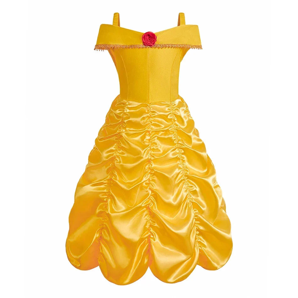 Anna Elsa Costume Children Princess Dress for Girls Kids Cosplay Snow White Christmas Carnival Party Disguise Outfit