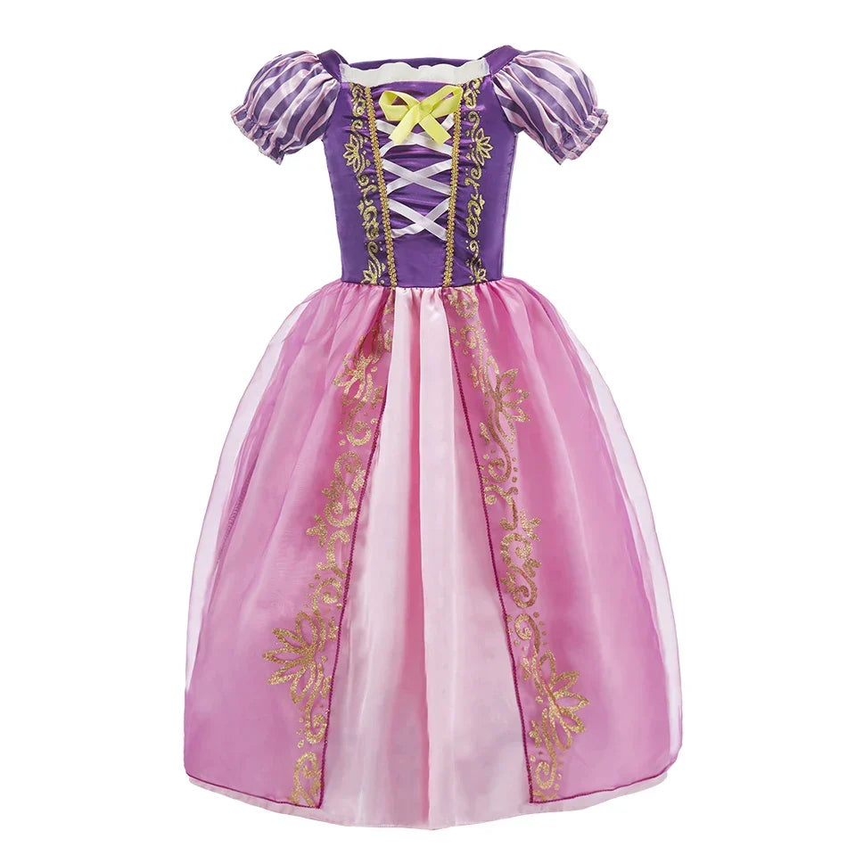 Girls Costume Children Cosplay Princess Dress Kids Halloween Birthday Pageant Party Rapunzel Dress Girl Carnival Tangled Clothes