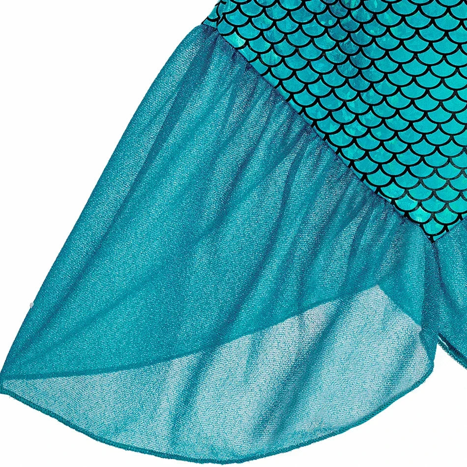 Girls Little Mermaid Aurora Costume Children Ariel Sleeping Beauty Dress Kids Peach Wedding Pink Fantasy Princess Disguise