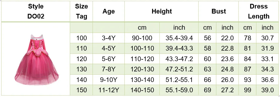 Girls Little Mermaid Aurora Costume Children Ariel Sleeping Beauty Dress Kids Peach Wedding Pink Fantasy Princess Disguise