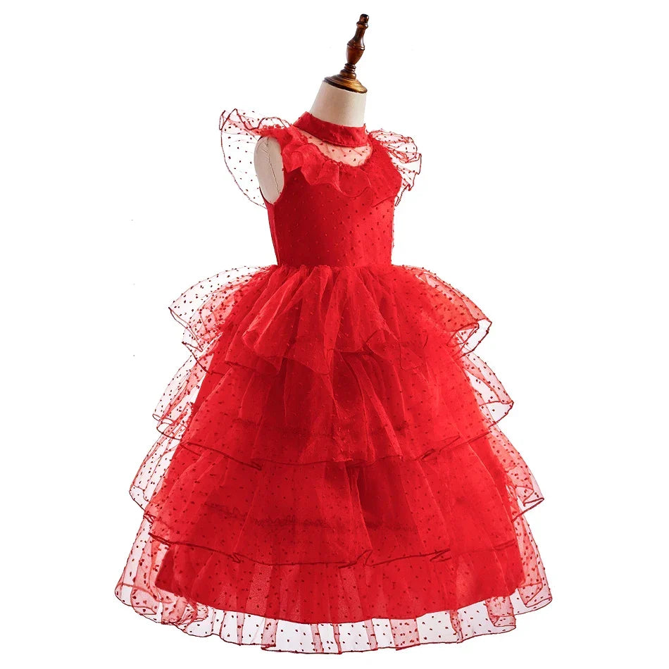 Girls Little Mermaid Aurora Costume Children Ariel Sleeping Beauty Dress Kids Peach Wedding Pink Fantasy Princess Disguise