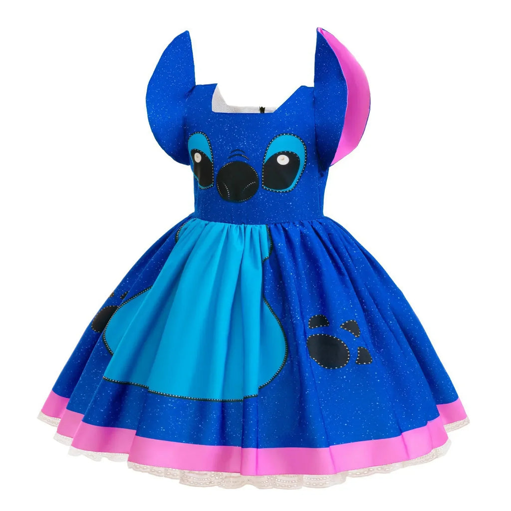 Baby Movie Stitch Role Playing Costume Sets Cartoon Cute Princess Dress Stage Performance Purim Carnival Kids Dress