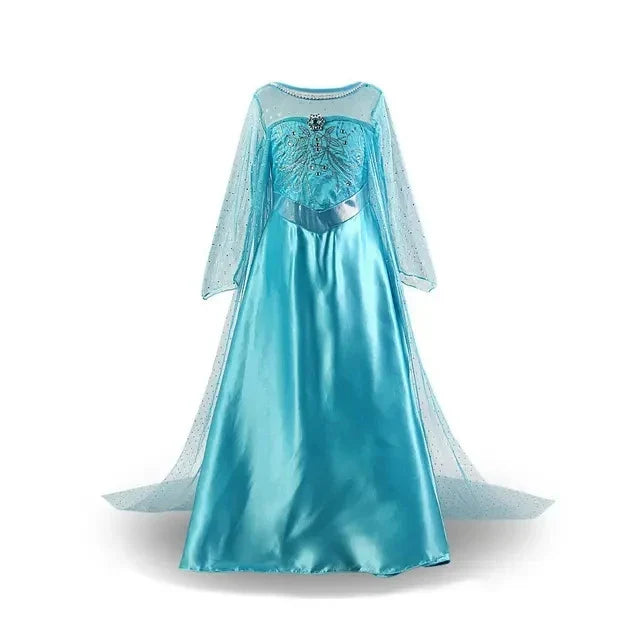 Girls Elsa Anna Dress Children Princess Carnival Dress Kids Jasmine Rapunzel Pageant Flower Disguise Cosplay Christmas Costume