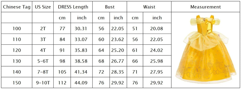 2026 Kid England Style Belle Deluxe Princess Costume Carnival Apparel Birthday Party Carnival Beauty and Beast Cosplay Dress