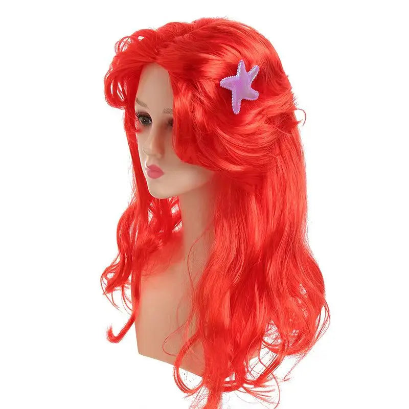 2024 NEW Two Pieces Mermaid Dress up Top and Tail Skirt Girls Off Shoulder Princess Dress Ariel Role Play Kids Halloween Apparel