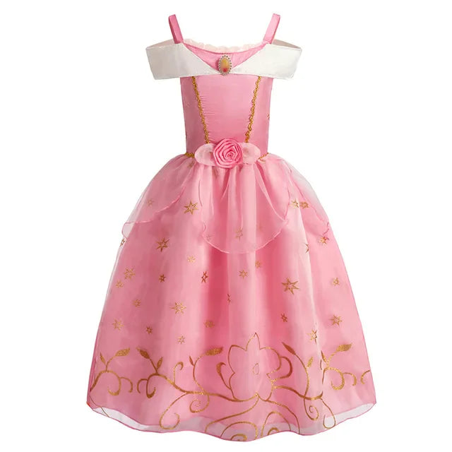Girls Elsa Anna Dress Children Princess Carnival Dress Kids Jasmine Rapunzel Pageant Flower Disguise Cosplay Christmas Costume
