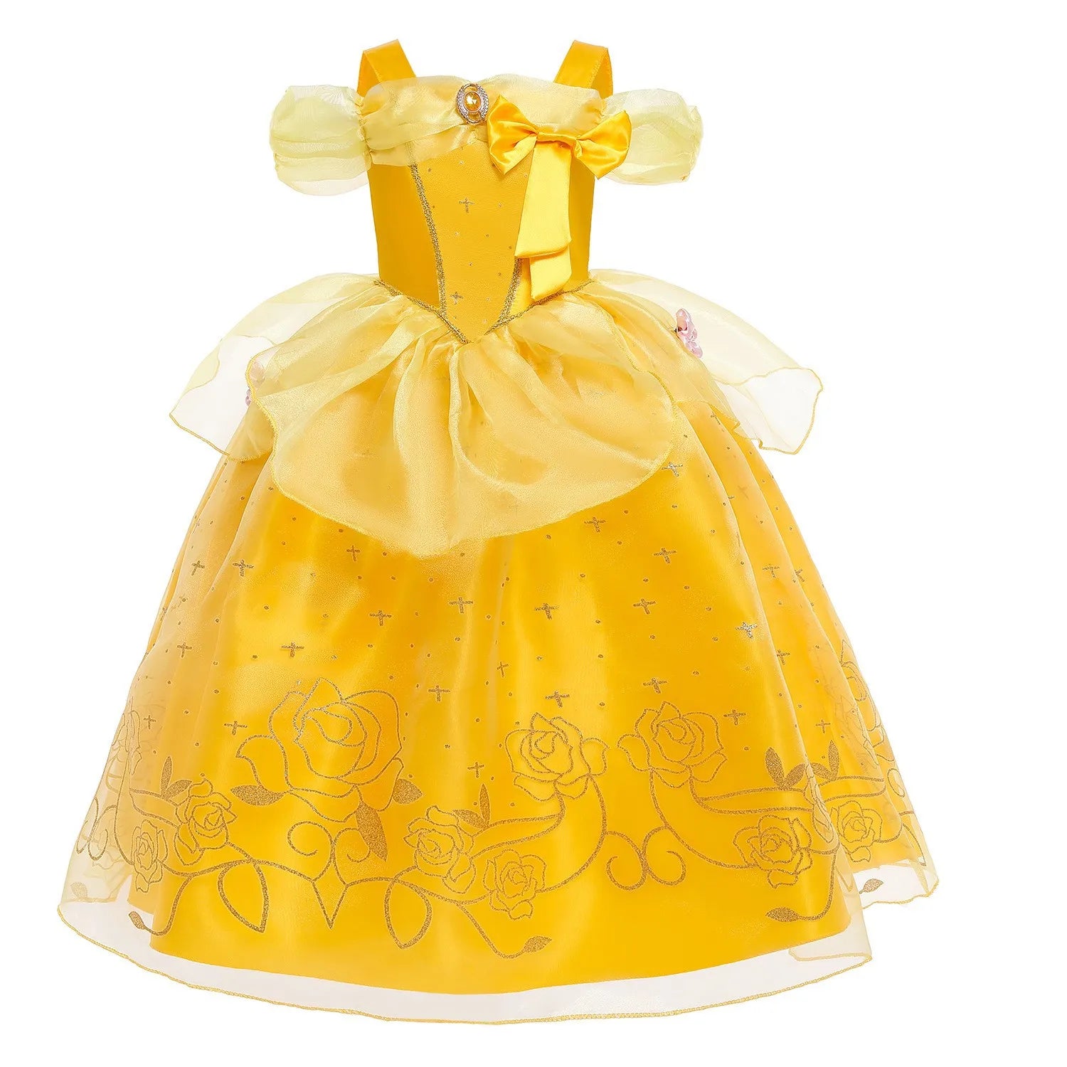 2026 Kid England Style Belle Deluxe Princess Costume Carnival Apparel Birthday Party Carnival Beauty and Beast Cosplay Dress