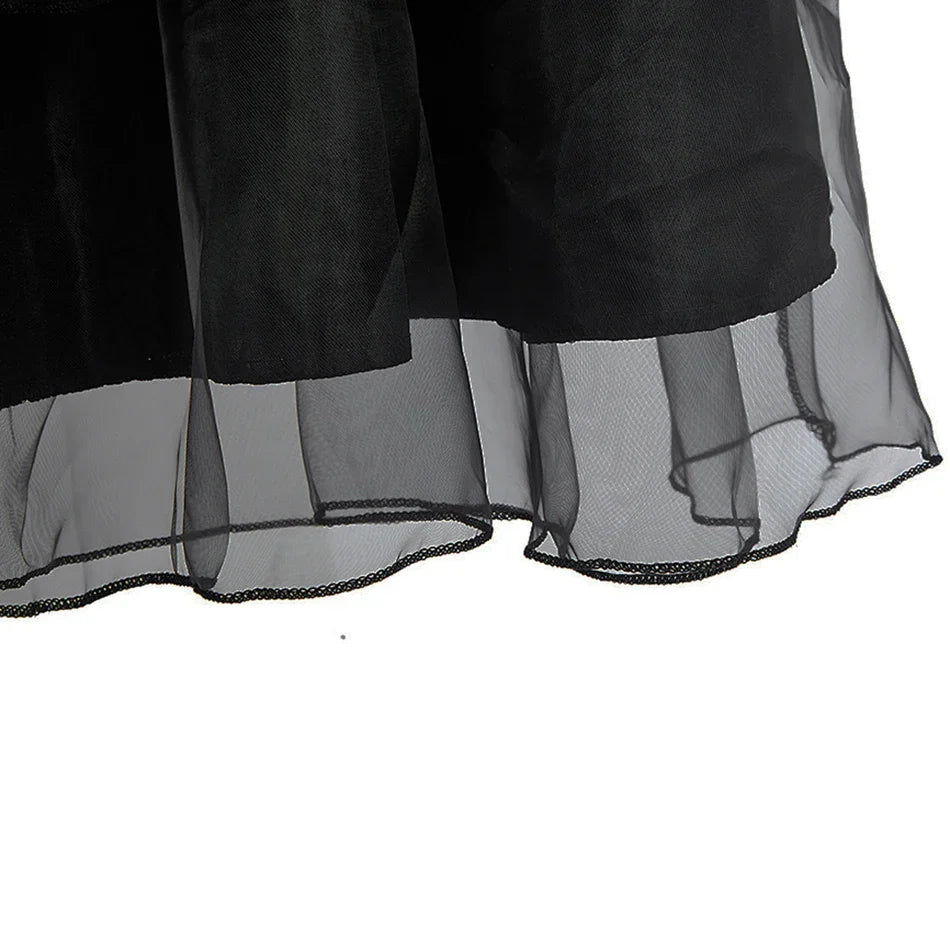 Girl Costume Kids Cosplay Black Princess Dress Children Pageant Dinner Dress Girl Halloween Party Dancing Clothing
