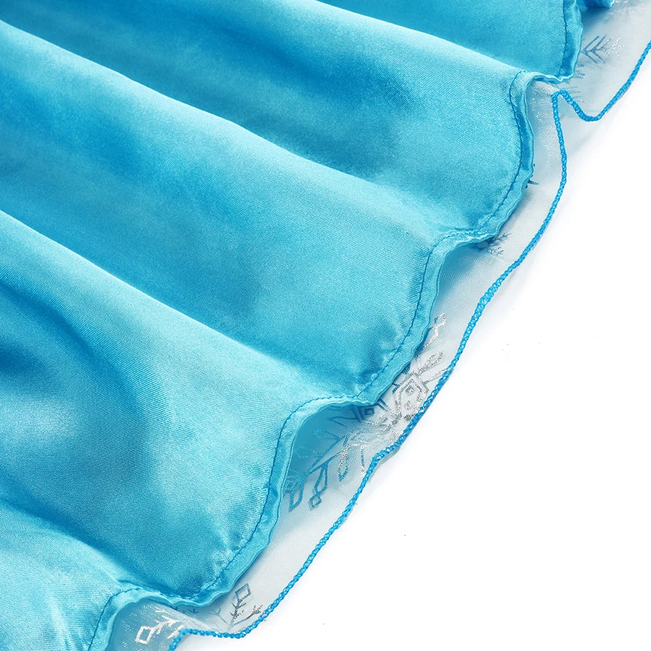 Girls Snow Queen Elsa Kids Costumes for Girl 2025 Carnival Party Prom Gown Robe-Playing Children Clothing Toddler Princess Dress