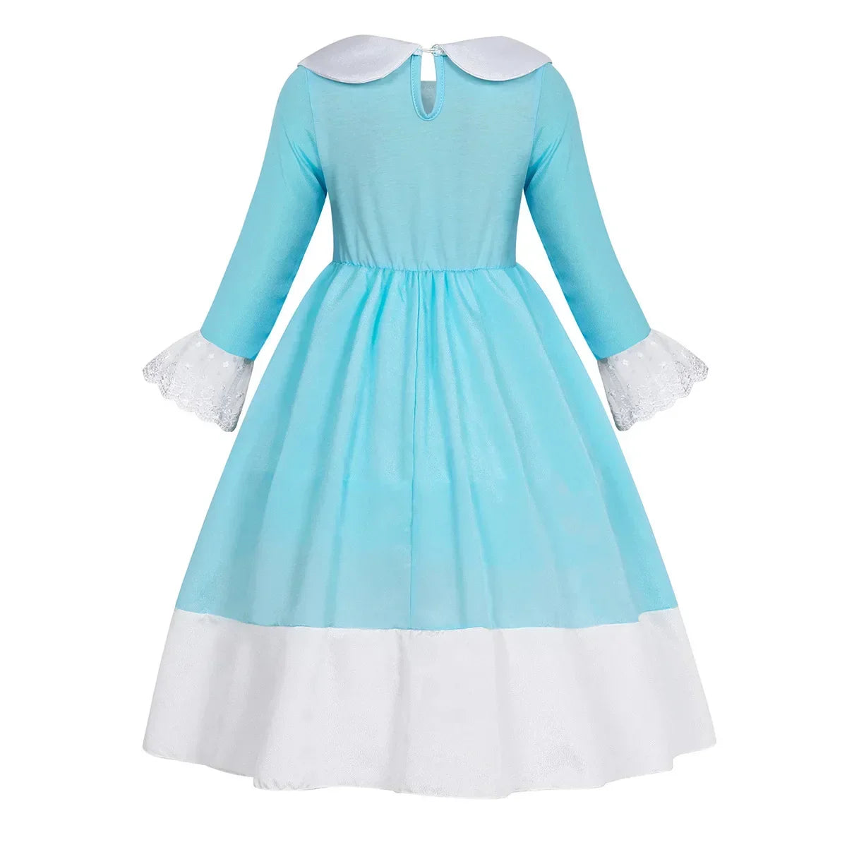 Dress Girls Peach Children Halloween Costume Game Role Play Princess Dress Long Sleeve