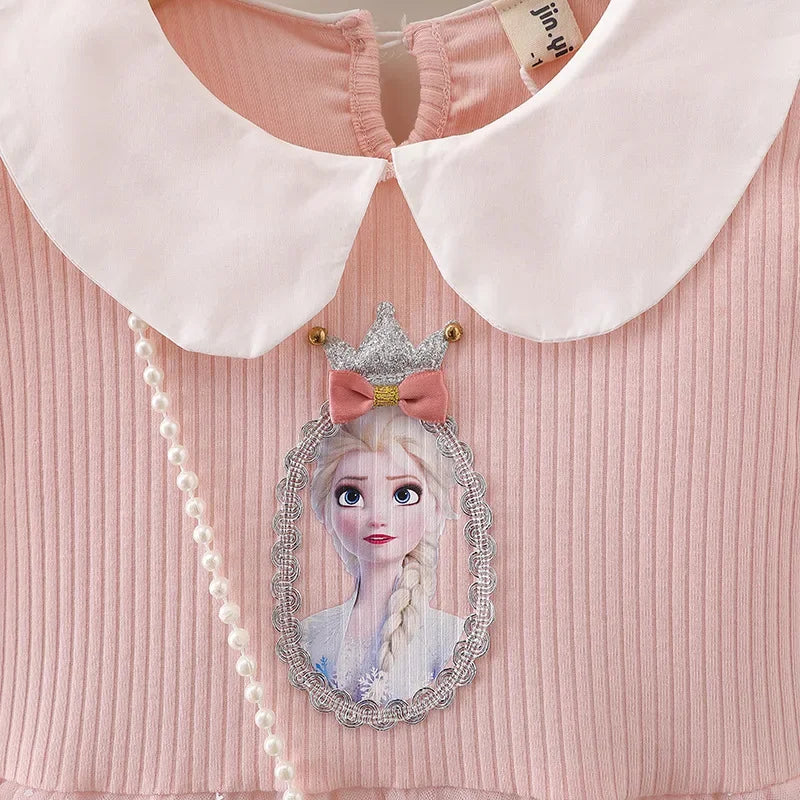 Elsa Princess Dress Baby Girls Dress Kids Dress Party Long-sleeved For Children Frozen Formal Evening Dress 3-8Y