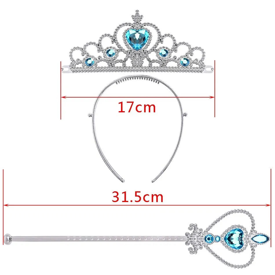 Anna Elsa Costume Children Princess Dress for Girls Kids Cosplay Snow White Christmas Carnival Party Disguise Outfit