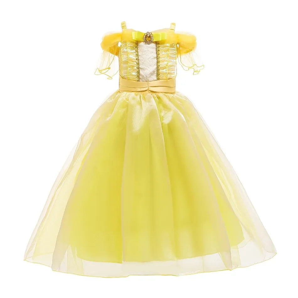 Kids Cinderella Costume Princess Dress for Girls Children Rapunzel Snow White Belle Jasmine Elsa Aurora Cosplay Carnival Dresses