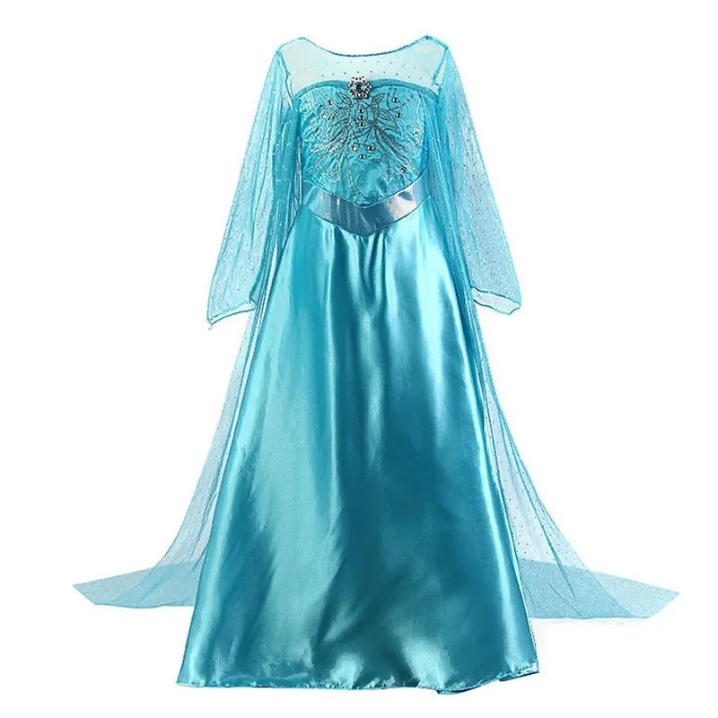 Kids Belle Costume Girl Halloween Princess Cosplay Party Dress Children Rapunzel Cinderella Anna Elsa Encanto Birthday Clothes