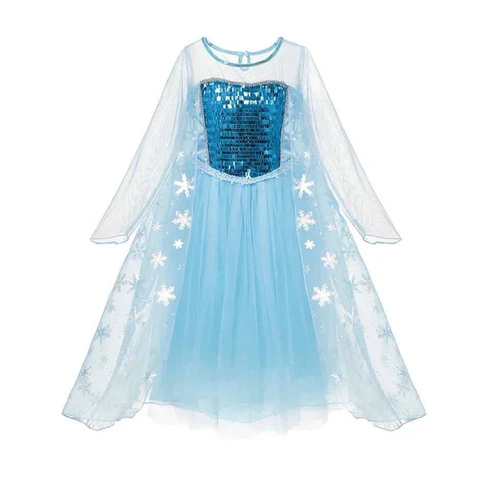 Girls Elsa Anna Dress Children Princess Carnival Dress Kids Jasmine Rapunzel Pageant Flower Disguise Cosplay Christmas Costume