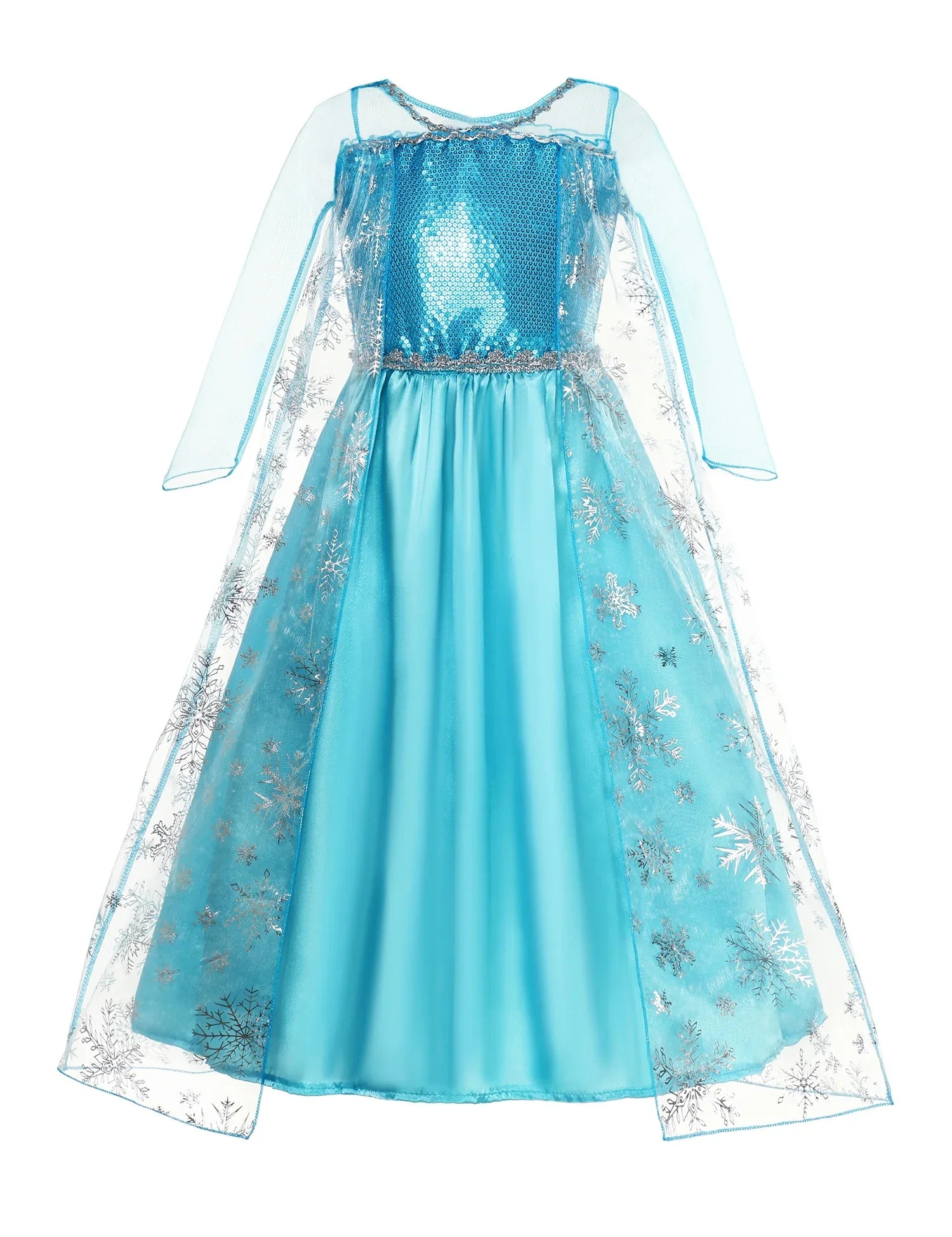 Girls Snow Queen Elsa Kids Costumes for Girl 2025 Carnival Party Prom Gown Robe-Playing Children Clothing Toddler Princess Dress