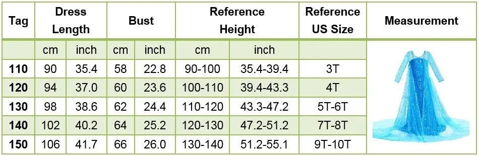 Princess Dress for Girls Elsa Anna Cosplay Costume Kids Jasmine Belle Cinderella Aurora Halloween Christmas Party Elegant Dress