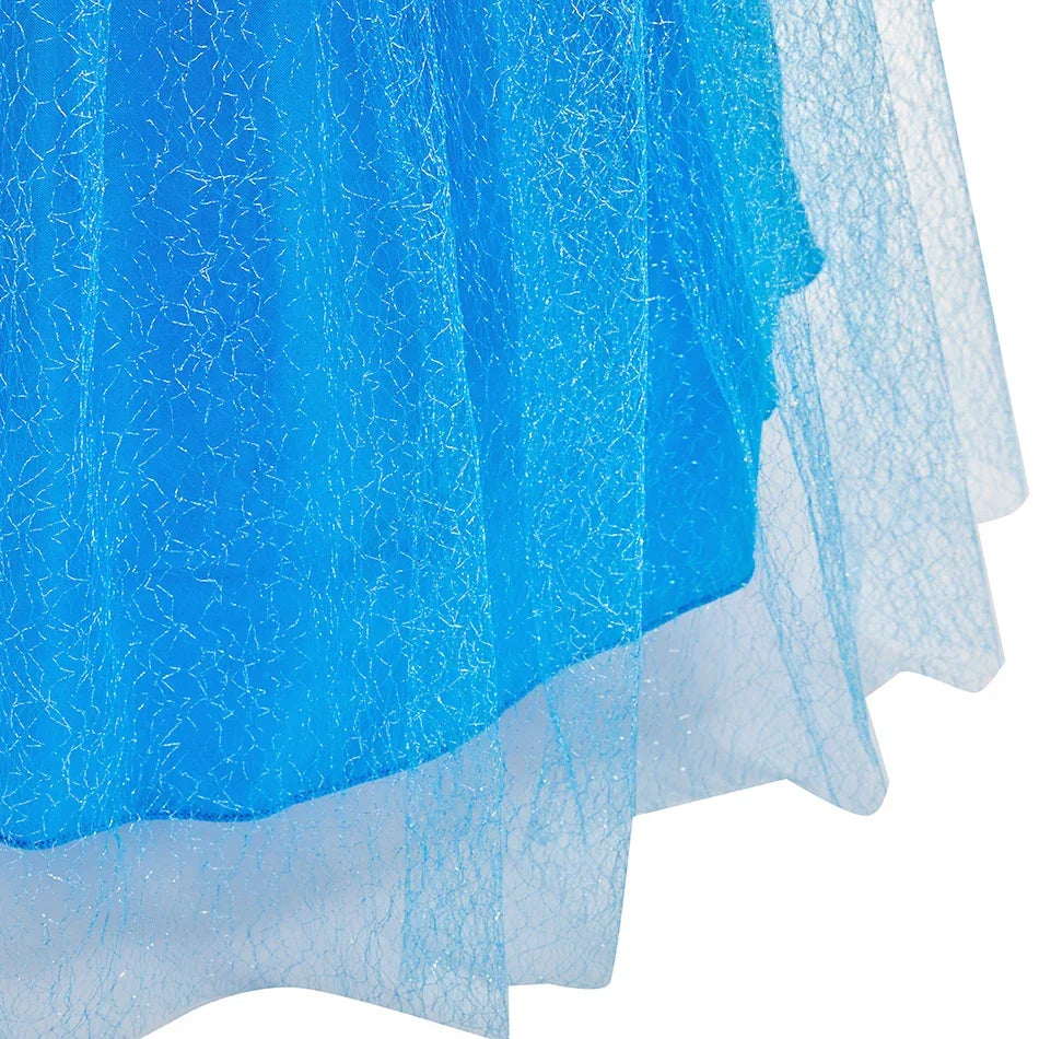 Girl Anna Elsa Dress Kids Halloween Cosplay Costume Children Princess Dresses Carnival Birthday Elegant Party Clothes 3-10 Years