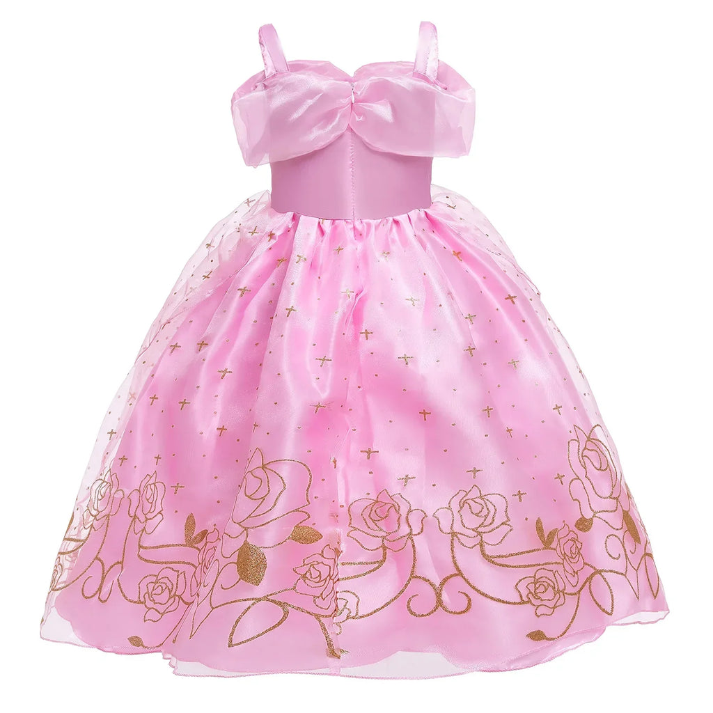 2026 Sleeping Beauty Costume Play Princess Carnival Aurora Birthday Princess Party Dress Halloween Apparel Purim Fairy Vestido