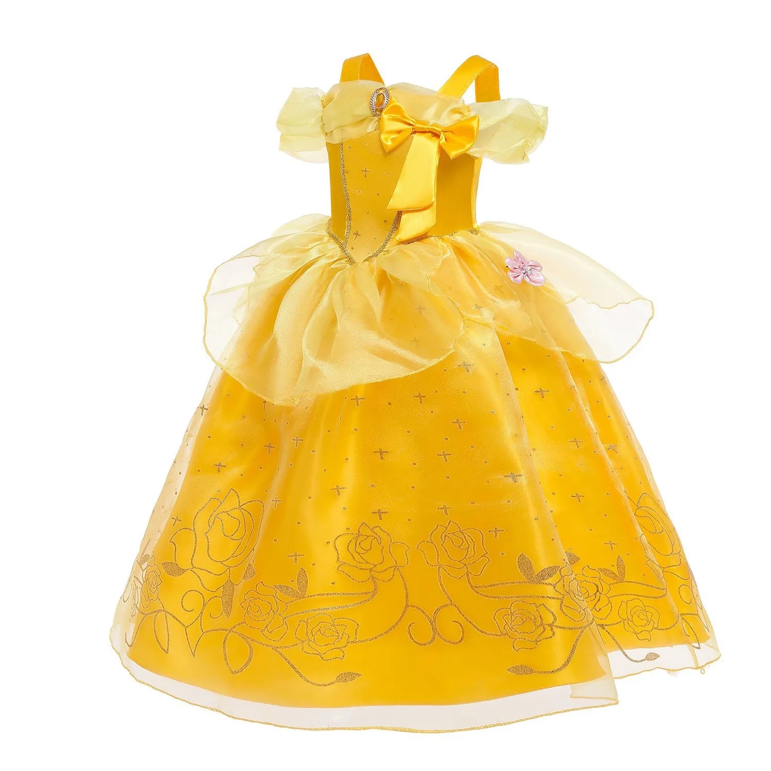 2026 Kid England Style Belle Deluxe Princess Costume Carnival Apparel Birthday Party Carnival Beauty and Beast Cosplay Dress