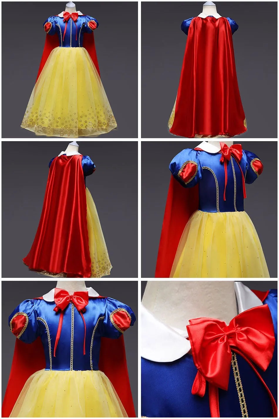 Anna Elsa Costume Children Princess Dress for Girls Kids Cosplay Snow White Christmas Carnival Party Disguise Outfit