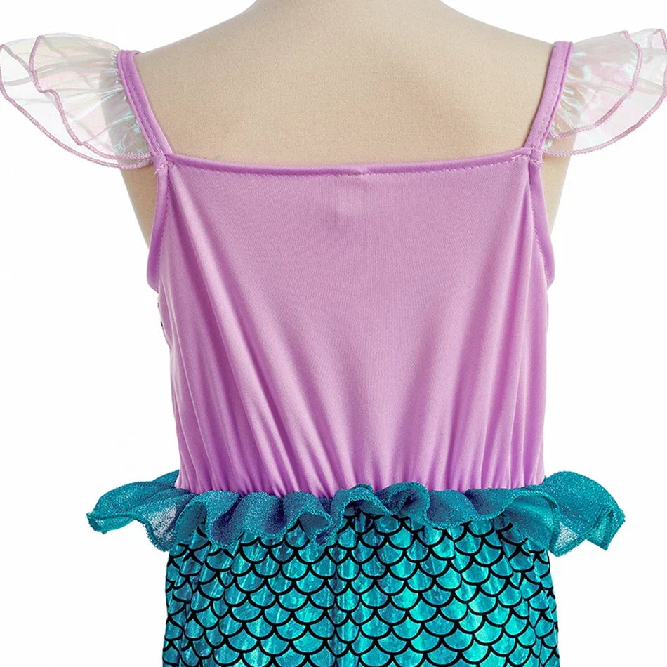Girls Elsa Anna Dress Children Princess Carnival Dress Kids Jasmine Rapunzel Pageant Flower Disguise Cosplay Christmas Costume