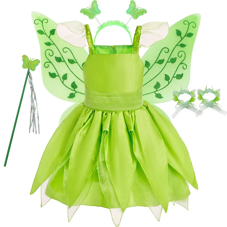 Anna Elsa Costume Children Princess Dress for Girls Kids Cosplay Snow White Christmas Carnival Party Disguise Outfit