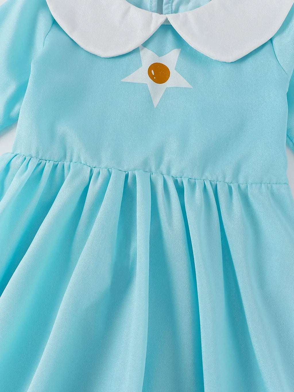 Dress Girls Peach Children Halloween Costume Game Role Play Princess Dress Long Sleeve