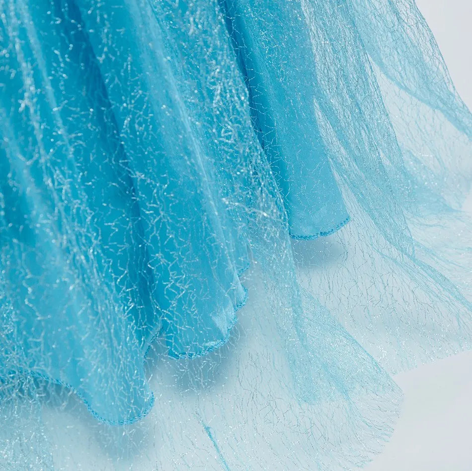 3 4 5 6 7 8 9 10 Years Children Princess Dress Kids Elsa Cosplay Dress Up Little Girls Summer Costume Halloween Party Clothing